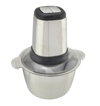 Блендер MIXER STAINLESS COOKING Блискавка метал Кухонний подрібнювач для м'яса, овочів і фруктів 2 л Лучшая цена