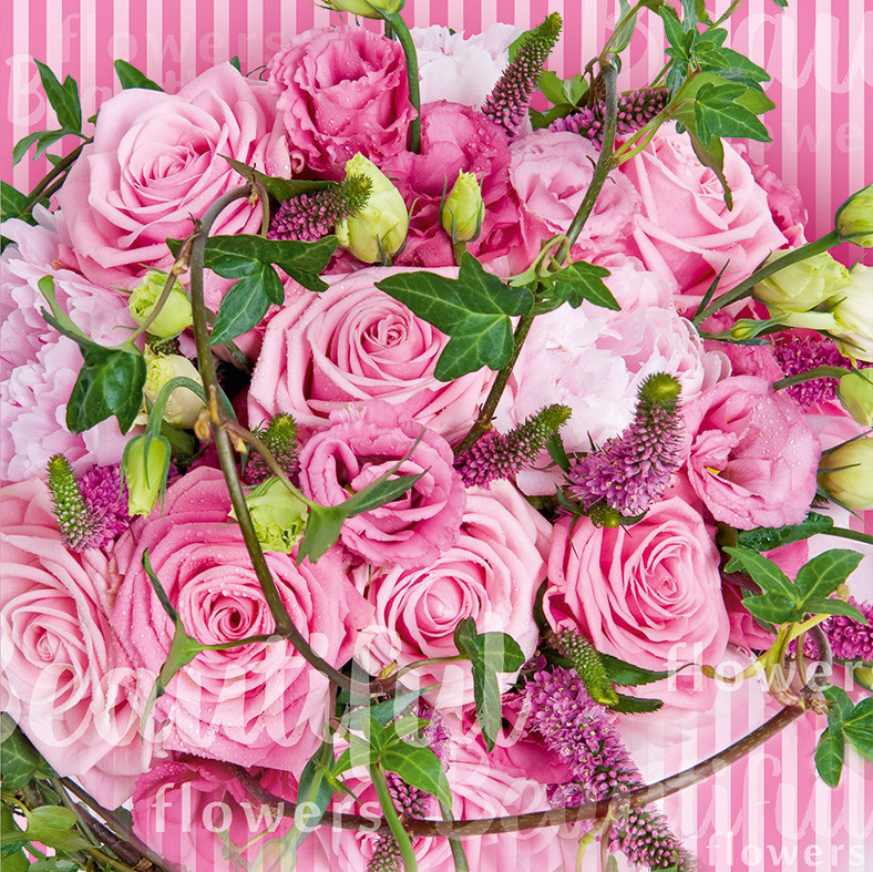 Подарункові пакети Букет троянд розмір 16х16 см