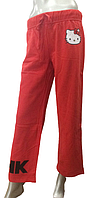 Байковые женские пижамные штаны Hello Kitty 3 цвета