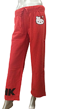 Байковые женские штаны HELLO KITTY S,M,L,XL 3 цвета хлопок