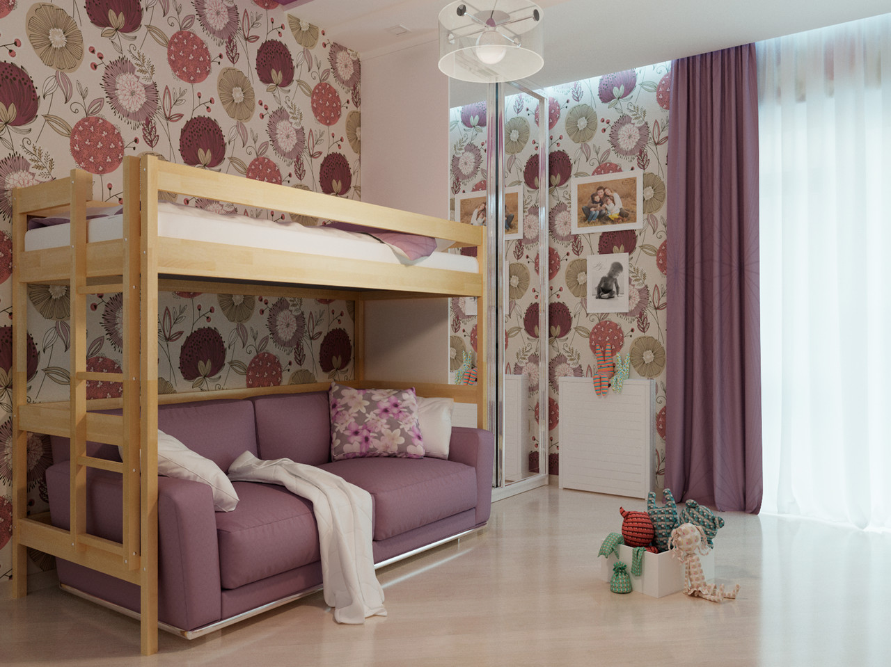 Ліжко двоярусне в дитячу кімнату з дерева Горище 90*190 (Бук) Неомеблі - фото 3 - id-p4138708