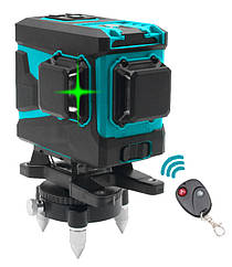 3D Лазерний рівень (нівелір) KRAISSMANN 12 3D-LLG 25 RG Професійна лінія (Зелений промінь)