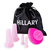 Набор вакуумных банок для массажа лица Hillary Силиконовый массажер SKL11-305968
