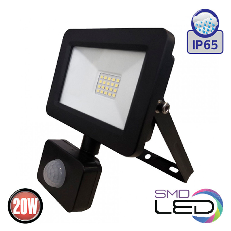 Прожектор Led з датчиком руху Horoz ASLAN/S 20 W IP65