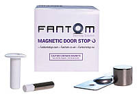 Дверной стопор напольный магнитный Fantom Premium белый