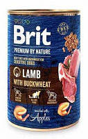 Консервы для собак Brit Premium Брит премиум с ягненком и гречкой ,400гр