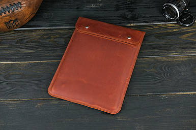 Чохол для MacBook Дизайн №38 з натуральної шкіри колір Коньяк