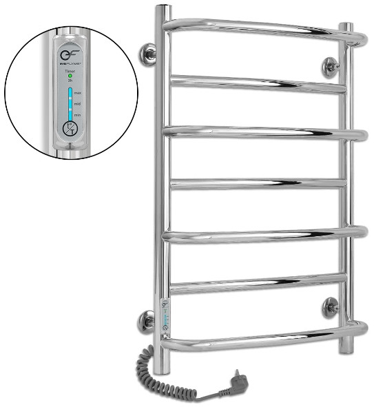 Електрична рушникосушка Flyme EF mix 7 L з терморегулятором і таймером (ліве підключення), фото 1