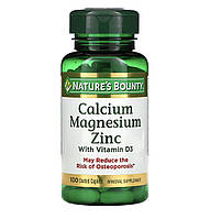 Nature's Bounty Кальцій, магній і цинк з вітаміном Д3, 100 капсул