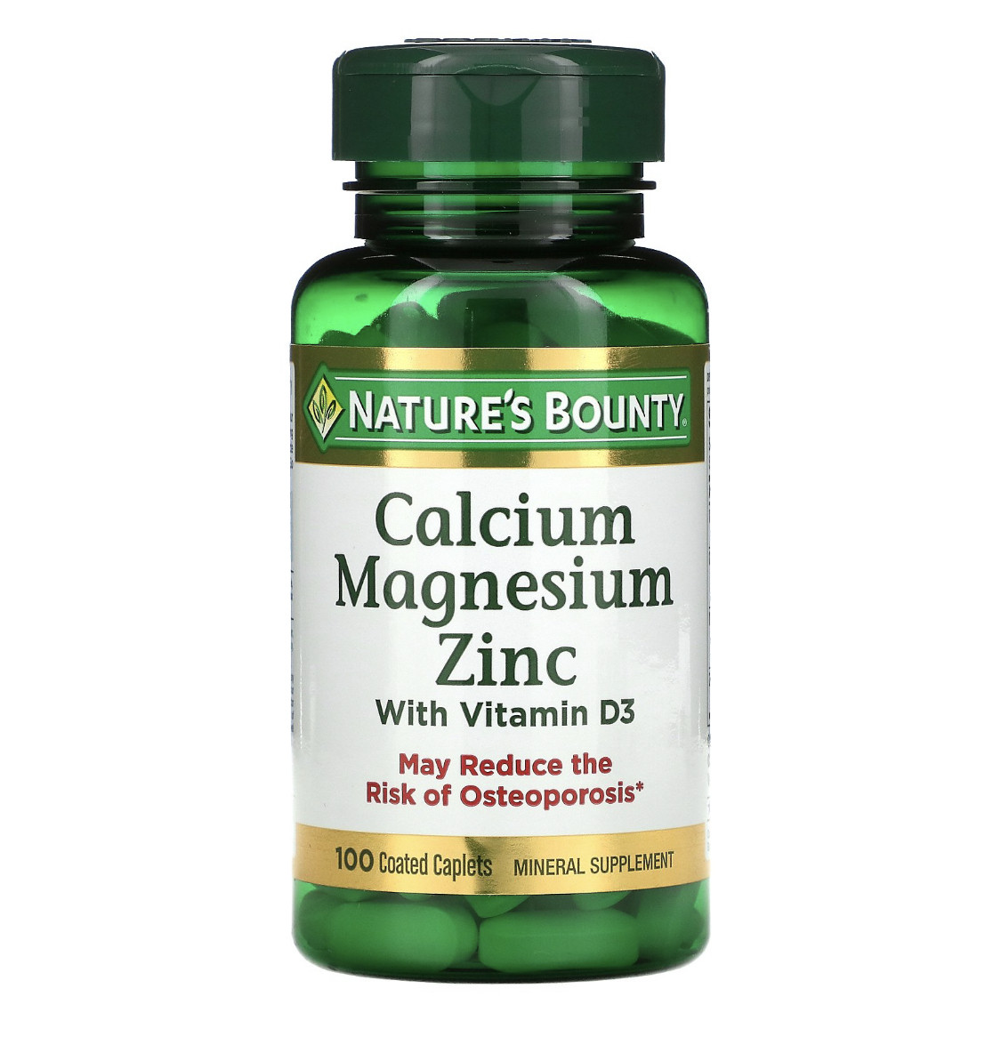 Nature's Bounty Кальцій, магній і цинк з вітаміном Д3, 100 капсул, фото 1