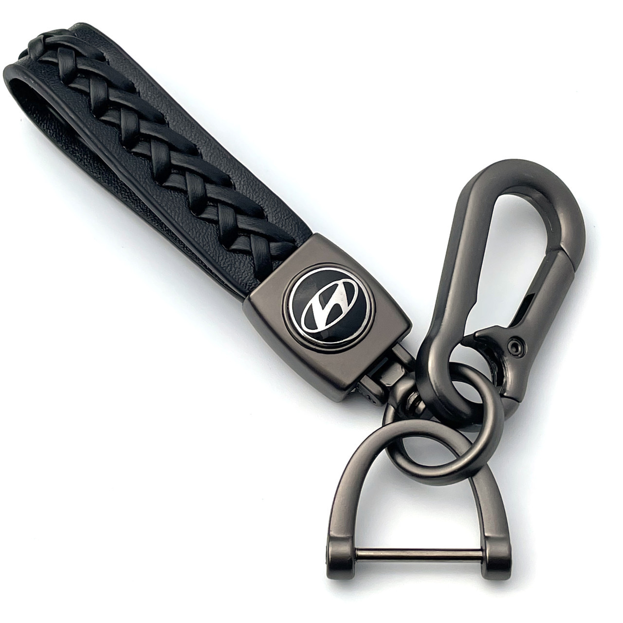 Брелок автомобільний плетений з логотипом Hyundai, фото 1