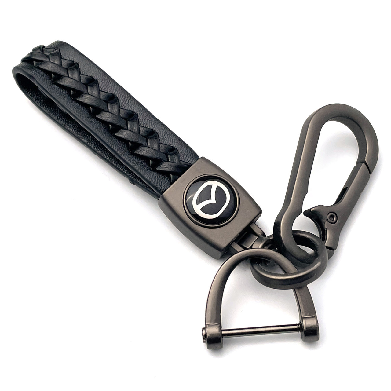 Брелок автомобільний плетений з логотипом Mazda, фото 1