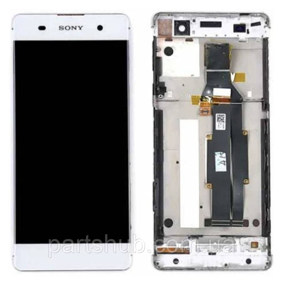 Дисплей Sony Xperia XA F3111 F3112 з тачскріном білий у рамці