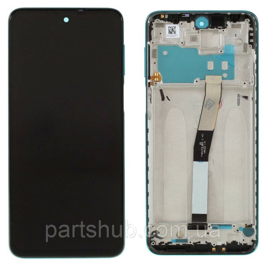 Дисплей (екран) Xiaomi Redmi Note 9S, Note 9 Pro, Note 9 Pro Max з тачскріном (із зеленою рамкою), фото 1