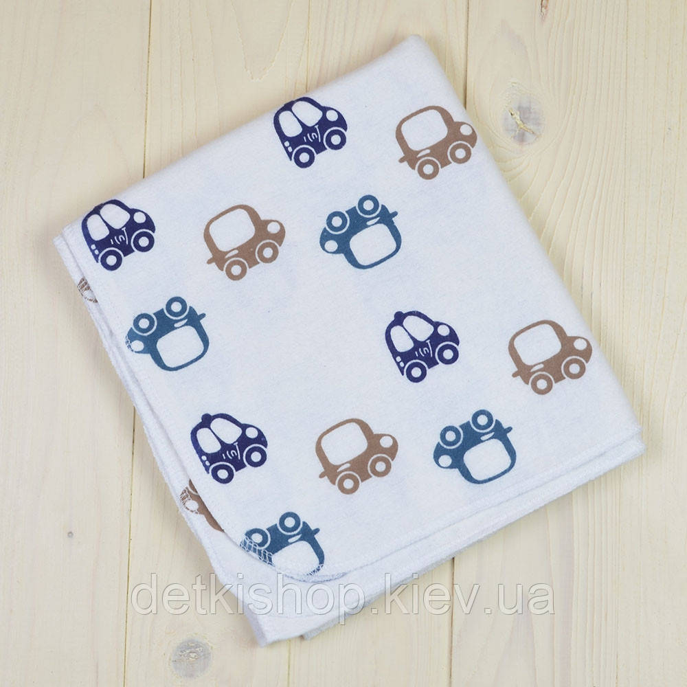 Пелюшка фланелева 90x100 Omali машинки, фото 1