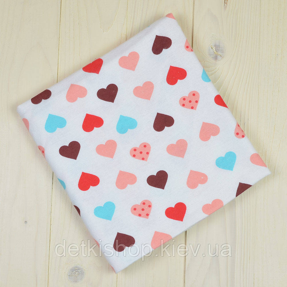 Пелюшка фланелева 90x100 Omali серця, фото 1