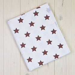 Пелюшка фланелева 90x100 Omali зірочки коричневі