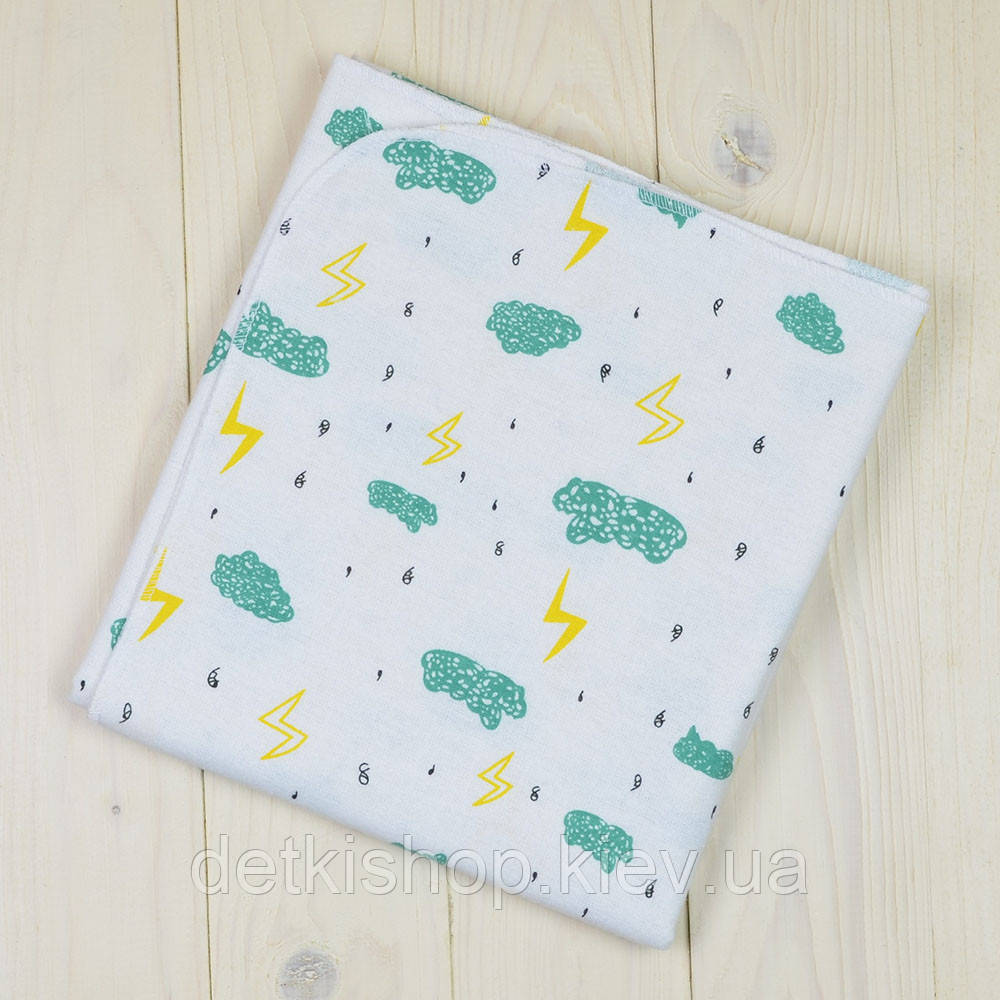 Пелюшка фланелева 90x100 Omali хмарки, фото 1