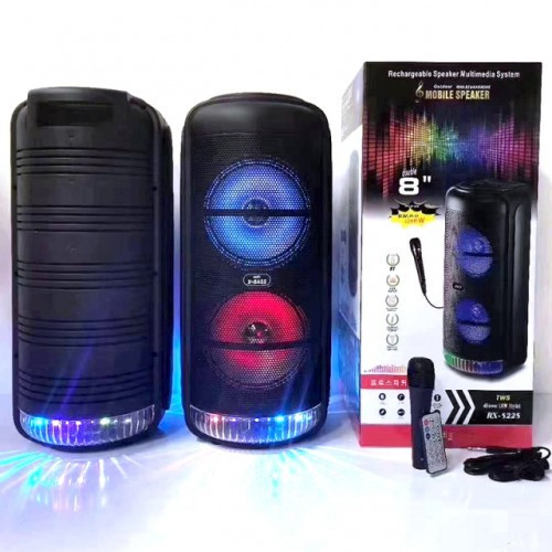 Радіо колонка з LED підсвічуванням Bluetooth RX-8228 20W з мікрофоном