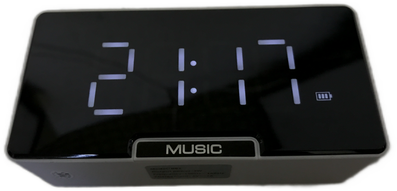 Міні колонка годинник Bluetooth J61 8210 (білий) мінідинамік