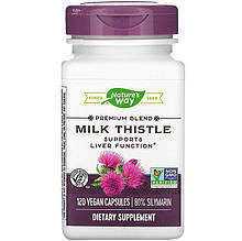 Розторопша Nature's Way "Milk Thistle" стандартизований 80% концентрат (120 капсул)