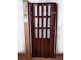 Двері гармошка напівскло, черешня 86х203см. Міжкімнатні двері гармошка. Доставка., фото 2