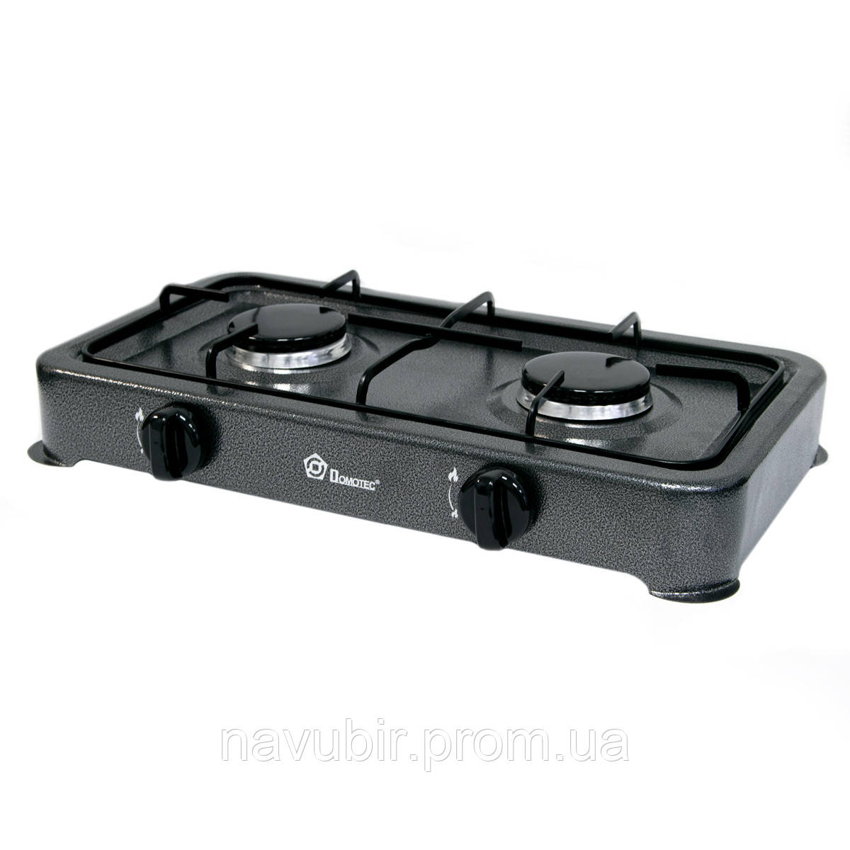 Газовая плита настольная "Domotec MS-6602" двухконфорочная, Серая ...