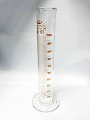 Циліндр мірний 2000 мл на скляному підставі