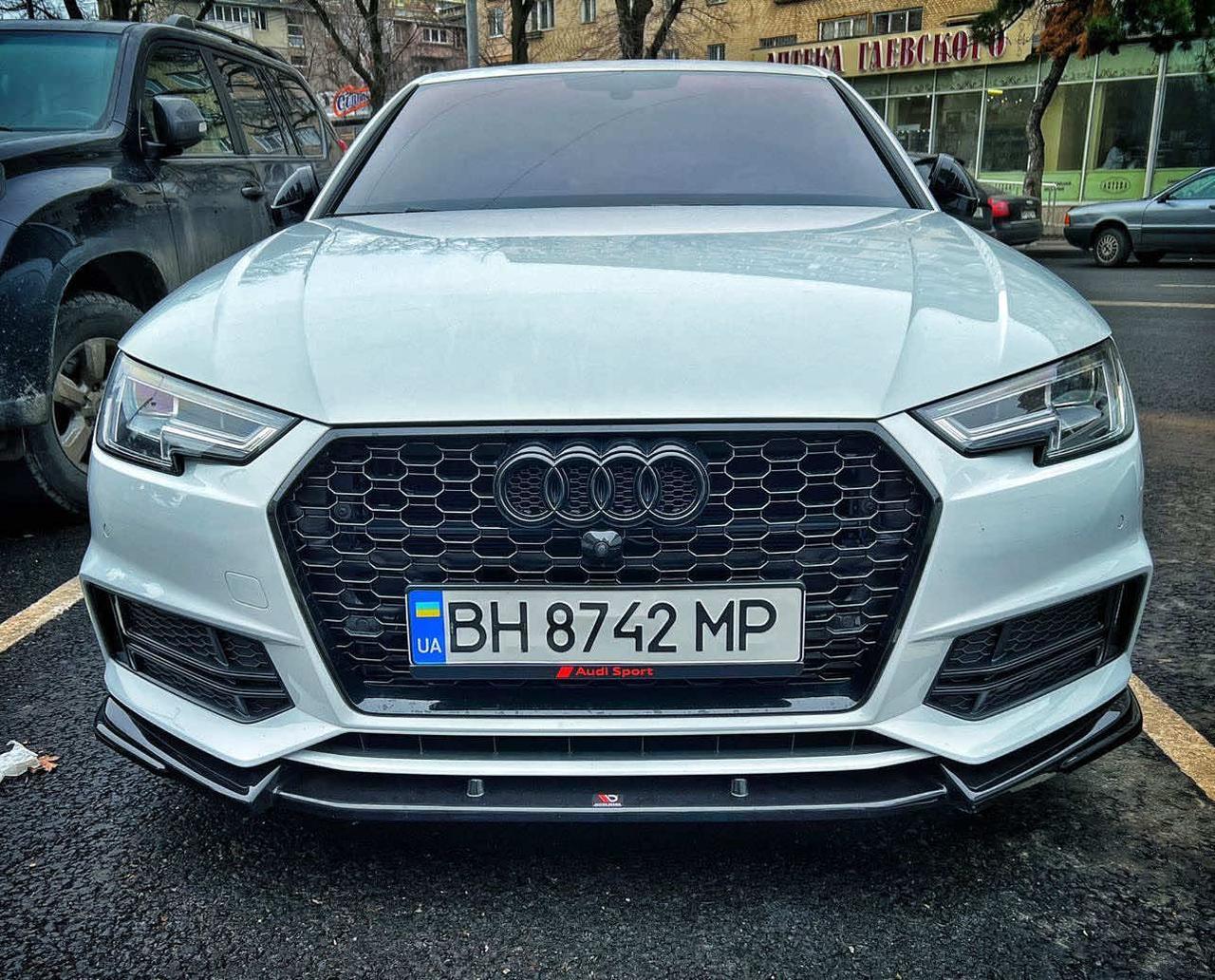 Сплітер Audi A4 B9 S-Line/S4 B9 тюнінг елерон обвіс (V3), фото 1