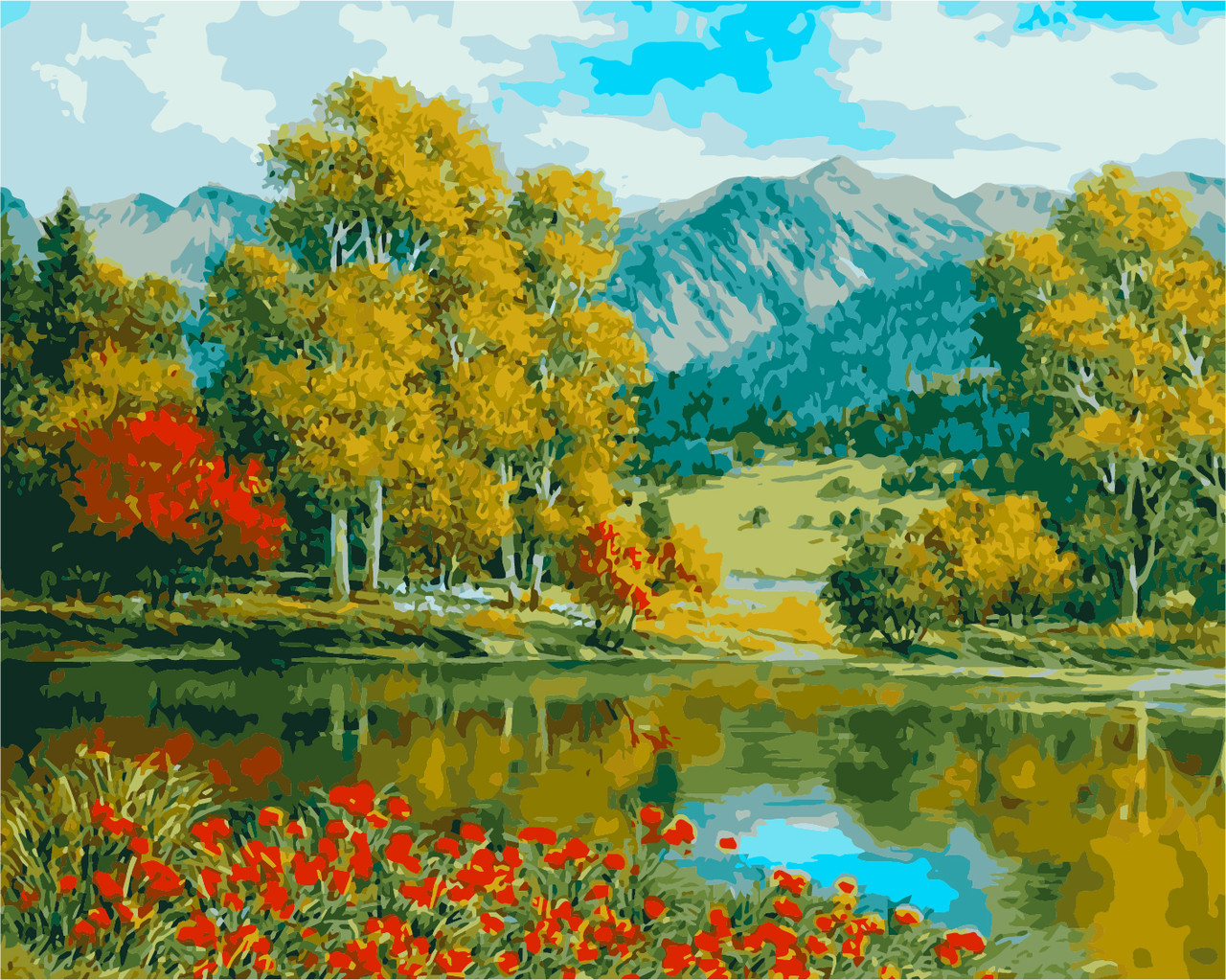 Художній творчий набір, картина за номерами Осінній парк, 50x40 см, «Art Story» (AS0265)