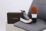 Жіночі кеди Converse Run Star Hike High Top Black White, чорно-білі кросівки конверс ран стар хайк чорні, фото 7