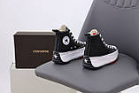 Жіночі кеди Converse Run Star Hike High Top Black White, чорно-білі кросівки конверс ран стар хайк чорні, фото 9