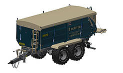 Напівпричіп-самоскид тракторний НПСТ-16 для перевезення зерна, для завантаження сівалок