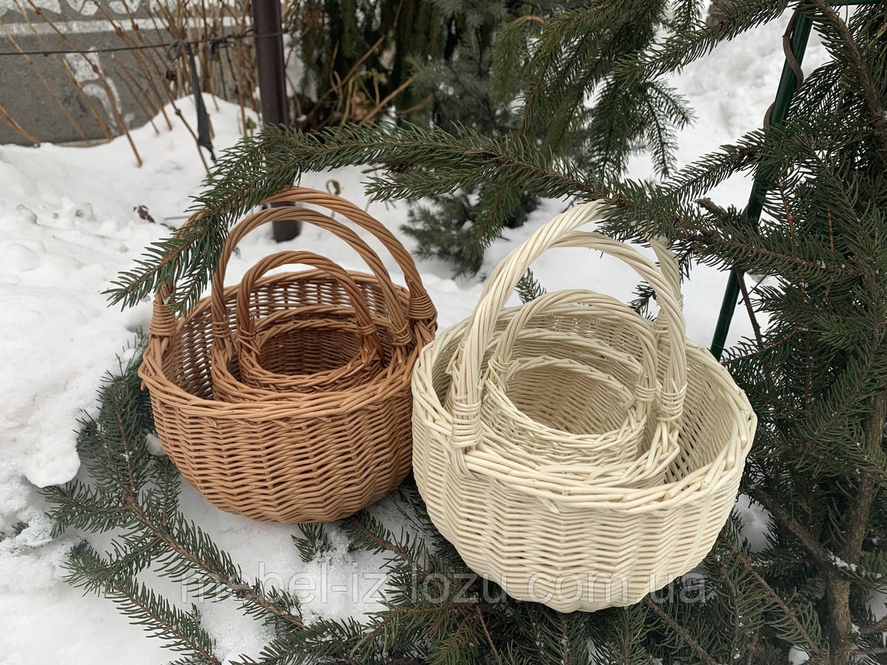 Комплект кошиків "Болерка" білі