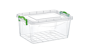 Пластиковий контейнер для харчових продуктів із кришкою Senyayla Plastik 2680 Судок харчовий із засувками 5 л