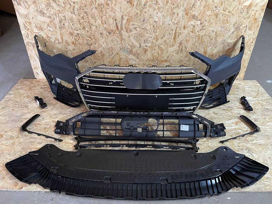 Бампер передній Audi A6 C8 S-Line 2018-2020 Решітка Захист Кронштейн, фото 1