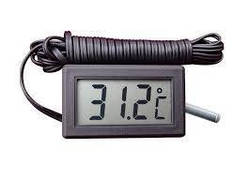 Термометр ТРМ-10, цифровий термометр з виносним датчиком 1м (Чорний)
