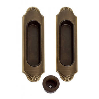 Дверна ручка купе для розсувних дверей Mandelli 1018 Бронза матова