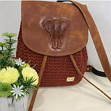 Затяжка (затяжка) для рюкзака або торби. Колір "Рудий", фото 3