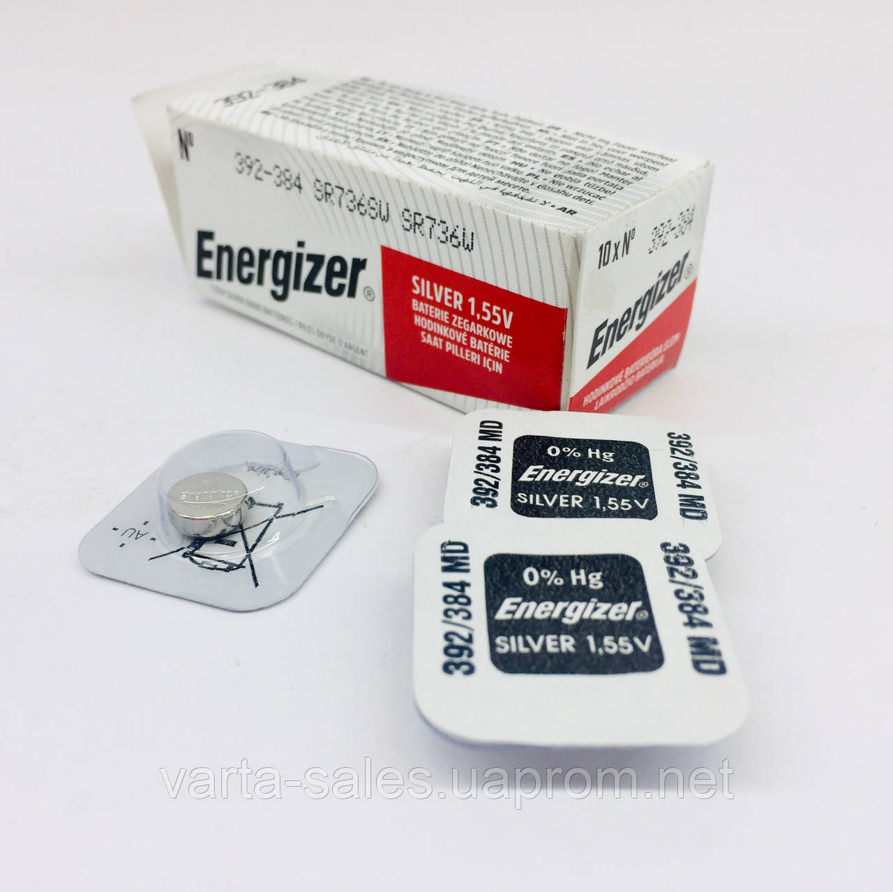 Батарейка Energizer 384 (SR41SW) silver oxide 1,55V - фото 3 - id-p1565984267
