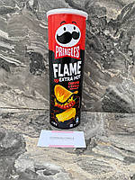 Чипсы Pringles Flame extra hot cheese & chilli острые чипсы с сыром 160 грм