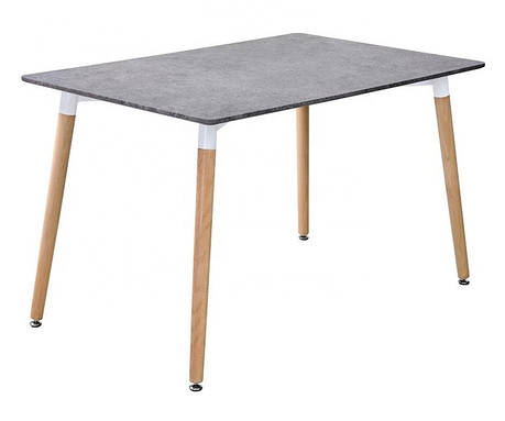 Стіл обідній нерозкладний в скандинавському стилі Везувій 1200 Мікс Меблі, колір стільниці бетон, фото 2