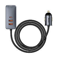 Адаптер автомобильный BASEUS Share Together PPS 2USB/2Type-C, 3A/120W, QC/PD, 1.5m| (CCBT-A0G)