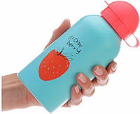 Пляшка для води метал. "CoolForSchool" 500мл Strawberry блакитна CF61303