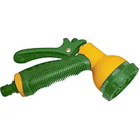 Пістолет-розпилювач 7-позиційний пластиковий з фіксатором потоку, пластиковий, VERANO (72-007)