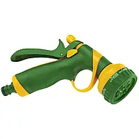 Пістолет-розпилювач 8-позиційний пластиковий з фіксатором потоку, VERANO (72-012)