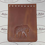 Клапан для міні сумочки 10*14. "Слон". Колір "Рудий", фото 4