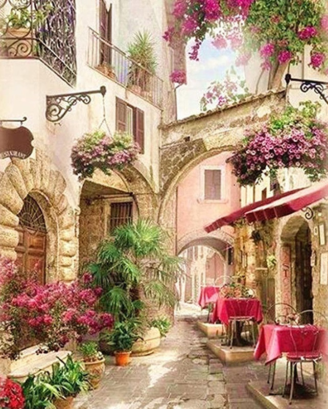 Алмазна мозаїка Вуличками Італії My-Art TN1097 (40 x 50 см) на підрамнику, фото 1