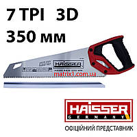 Ножовка по дереву, 350 мм, 7 TPI, зуб-3D, каленый зуб HAISSER