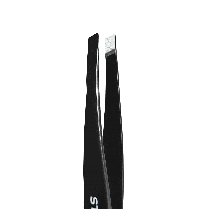 ПІНЦЕТ ДЛЯ БРІВ STALEKS PRO EXPERT 11 TYPE 4 BLACK TE-11/4B, вузькі скошені кромки, колір чорний, фото 4